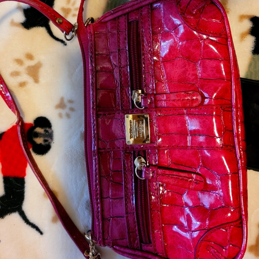Pink clutch bag
